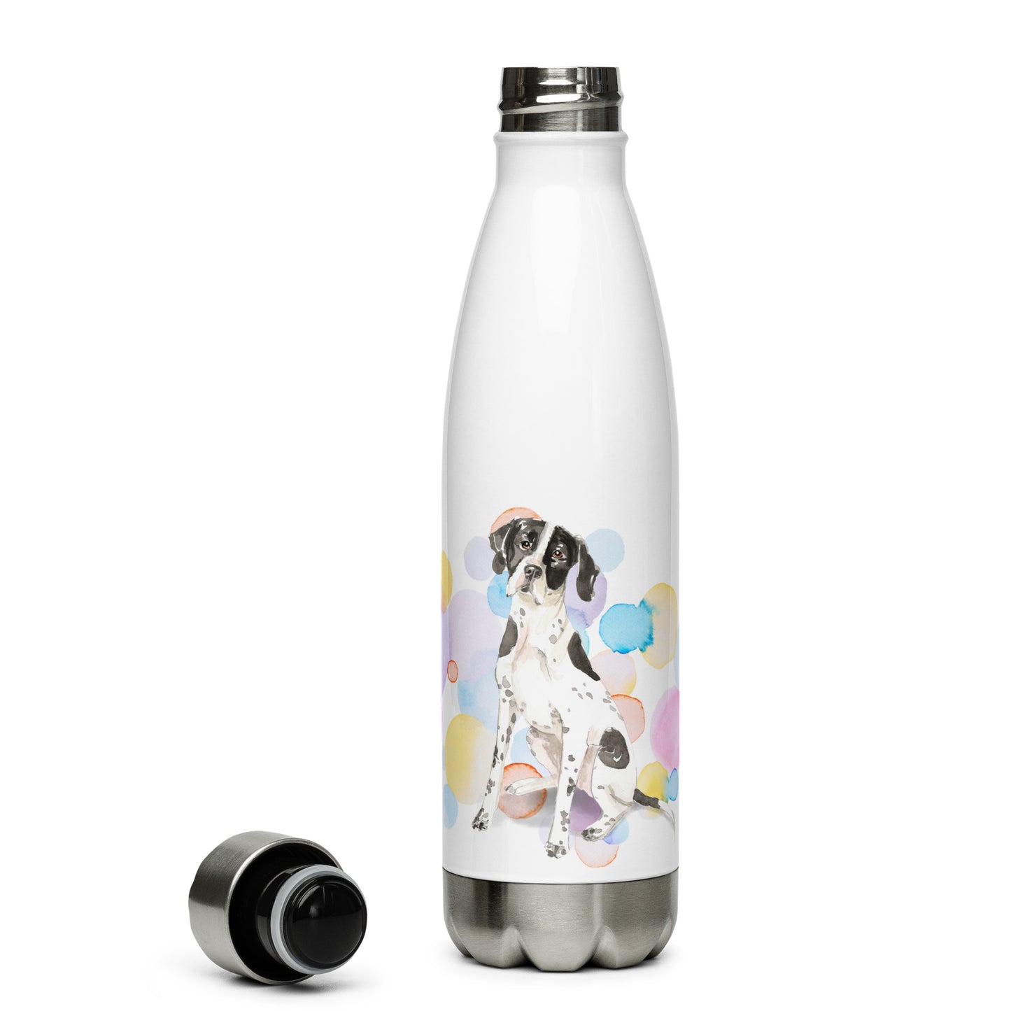 English Pointer Dog Splash Stainless Steel Water Bottle