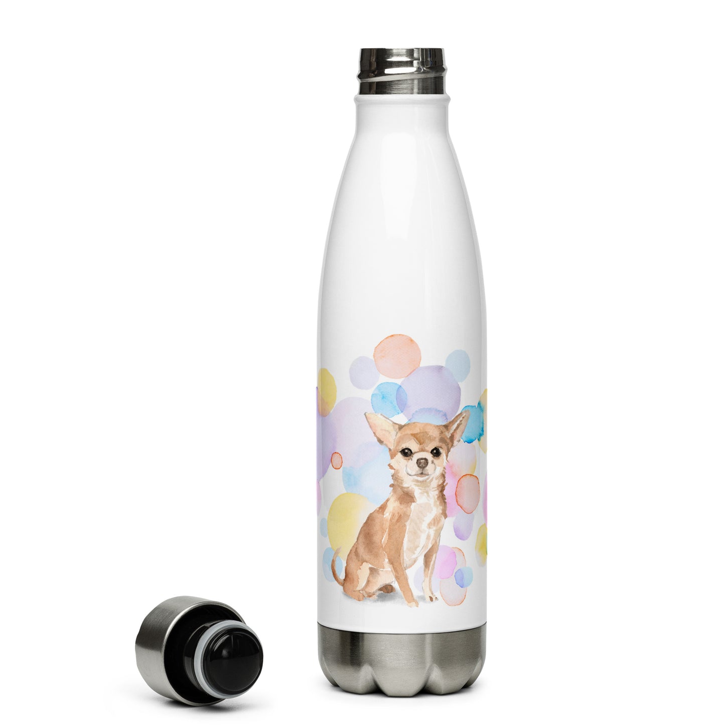 Chihuahua Dog Splash Stainless Steel Water Bottle