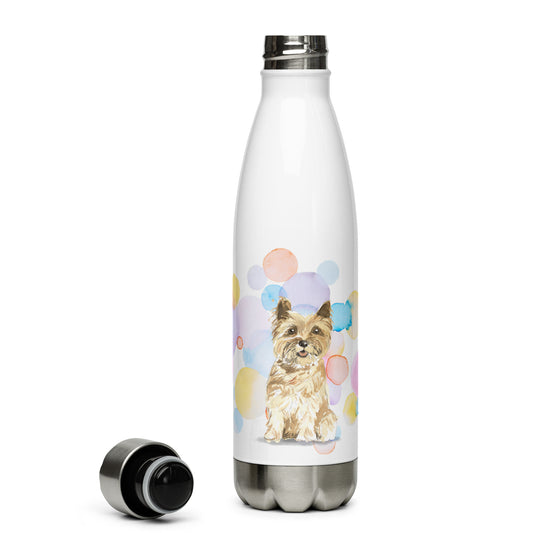 Cairn Terrier Dog Splash Stainless Steel Water Bottle