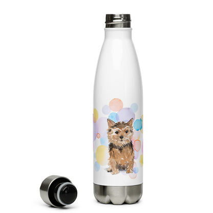 Norfolk Terrier Dog Splash Stainless Steel Water Bottle