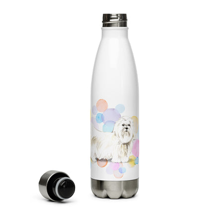 Maltese Dog Splash Stainless Steel Water Bottle