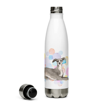 Italian Greyhound Dog Splash Stainless Steel Water Bottle