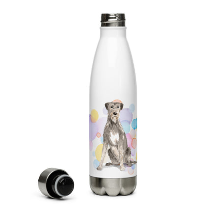 Irish Wolf-Hound Dog Splash Stainless Steel Water Bottle