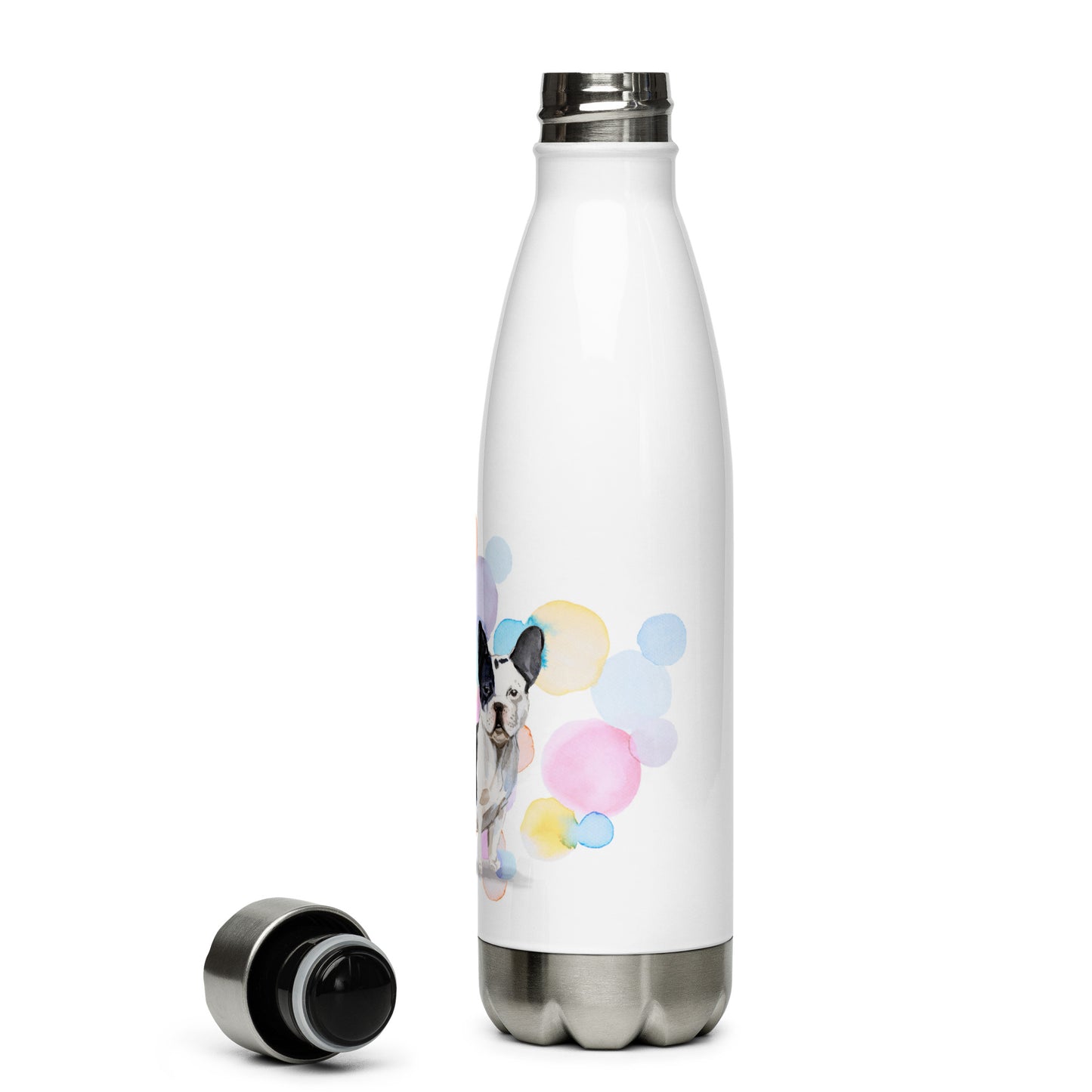 Black & White French Bulldog Stainless Steel Water Bottle