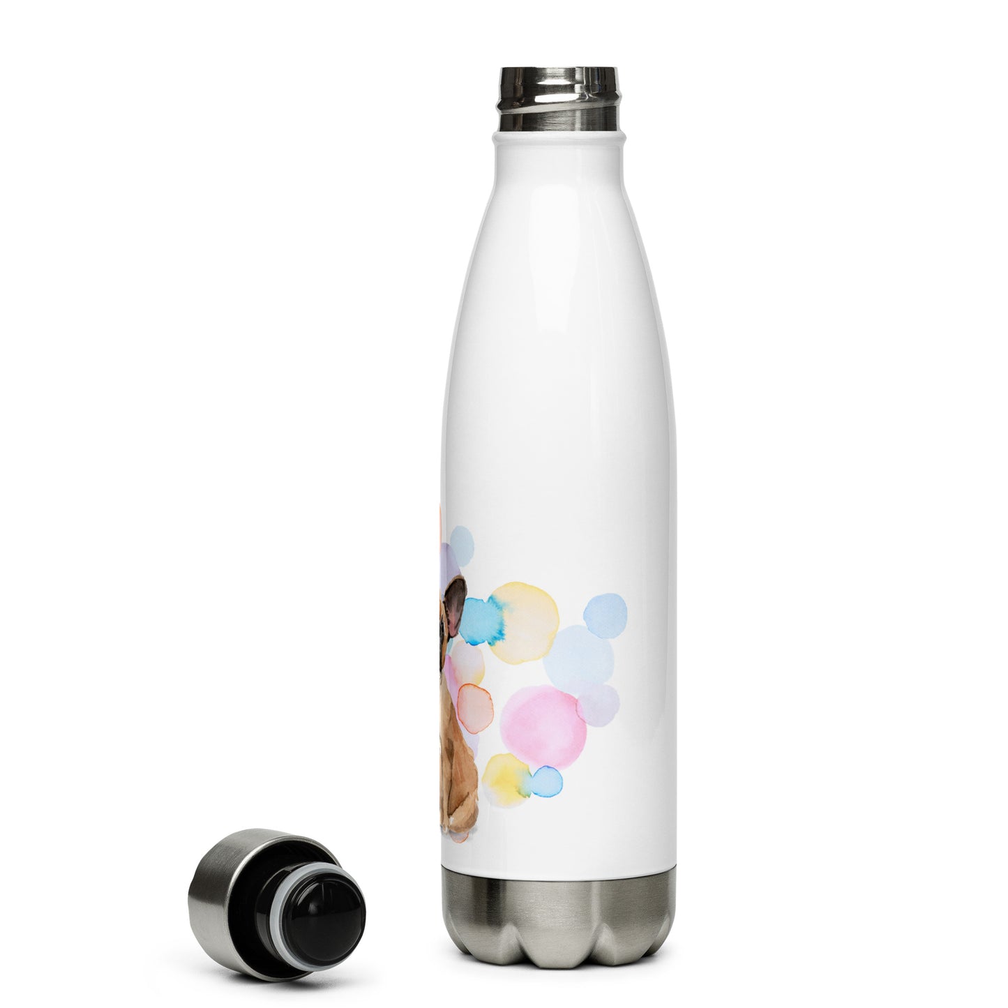 French Bulldog Splash Stainless Steel Water Bottle