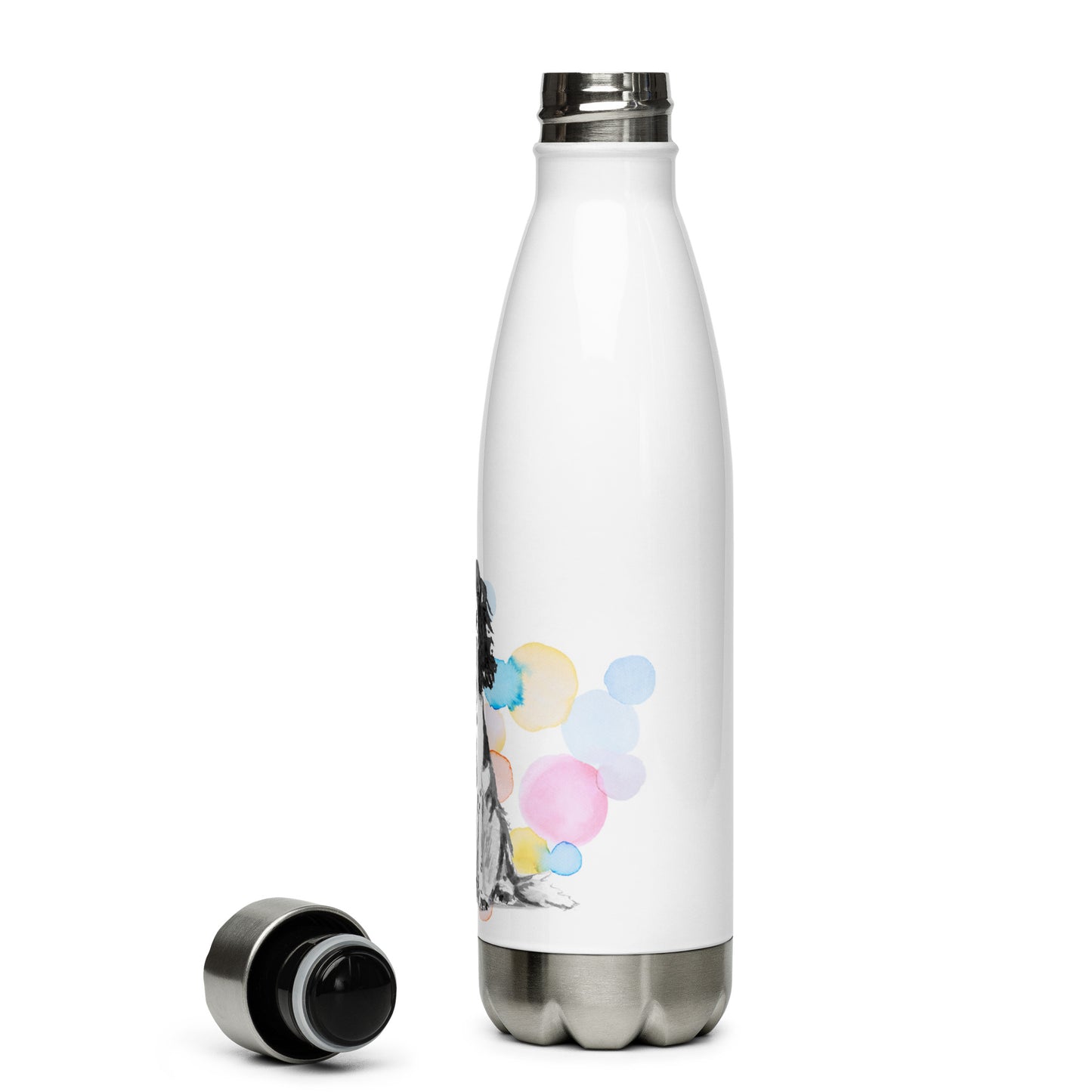 English Springer Spaniel Black & White Dog Stainless Steel Water Bottle