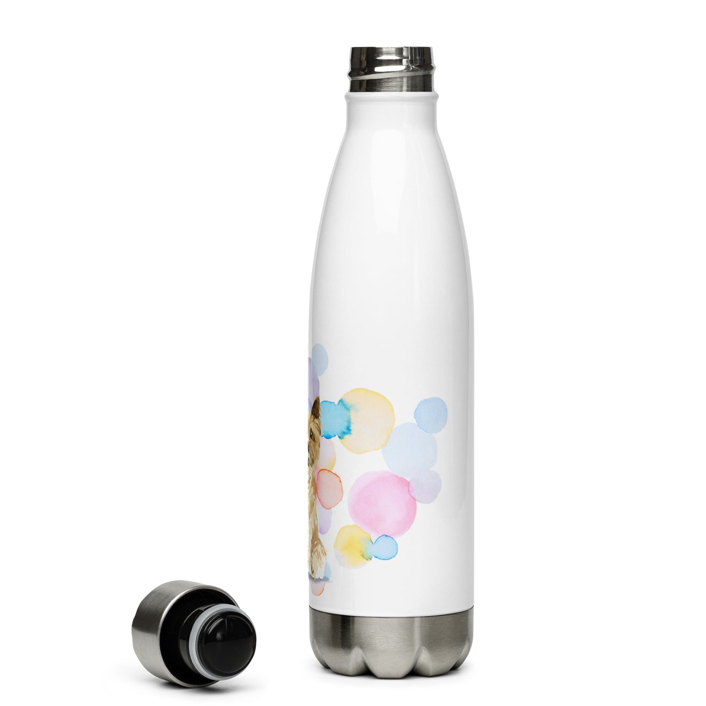 Cairn Terrier Dog Splash Stainless Steel Water Bottle