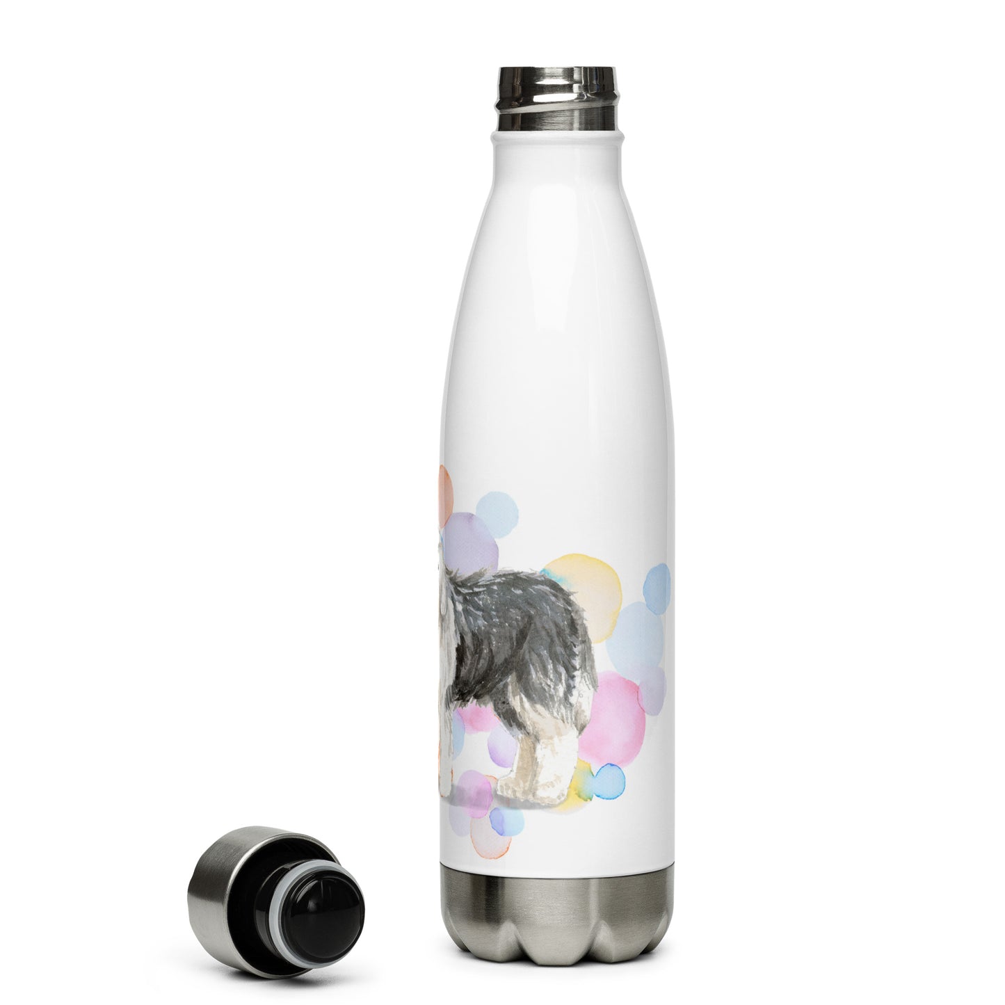 Old English Sheepdog Splash Stainless Steel Water Bottle