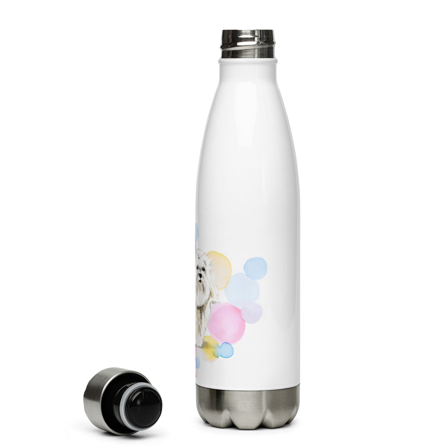 Maltese Dog Splash Stainless Steel Water Bottle