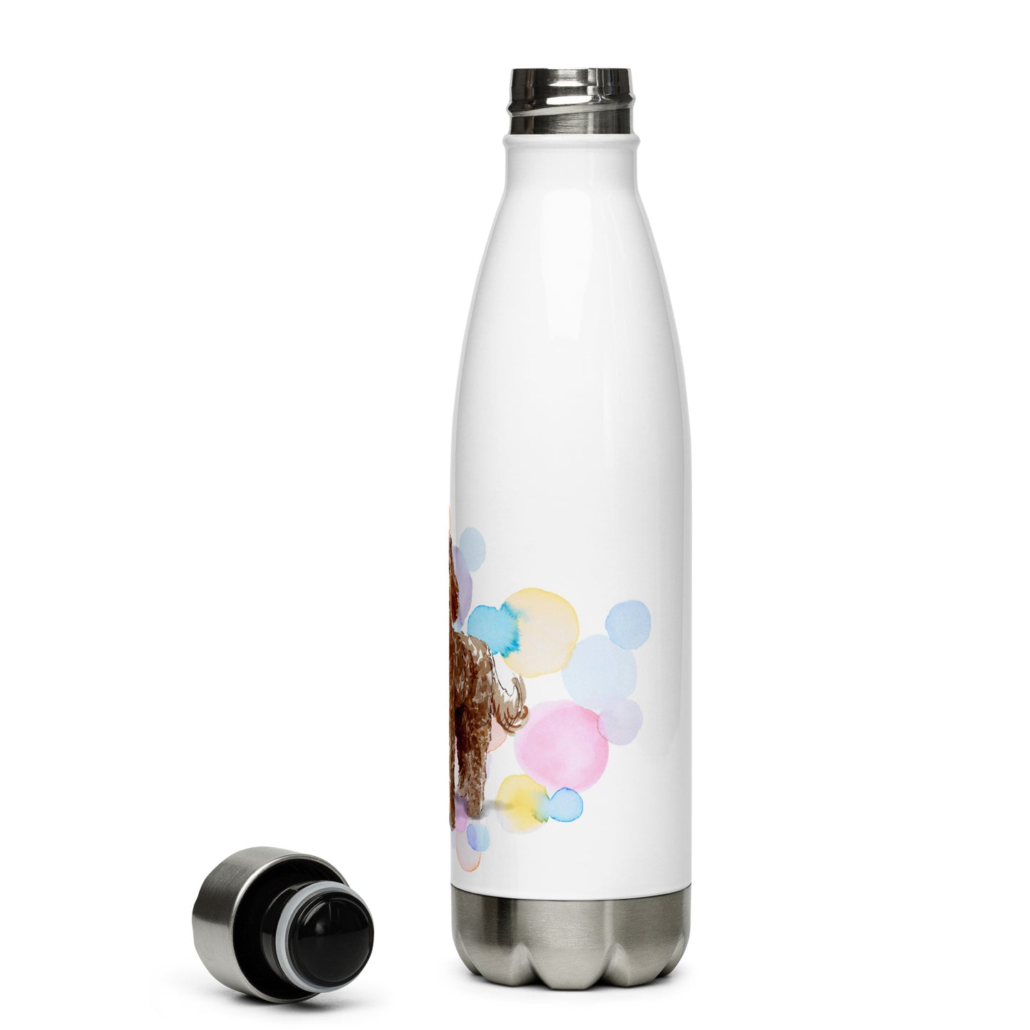 Labradoodle Dog Splash Stainless Steel Water Bottle