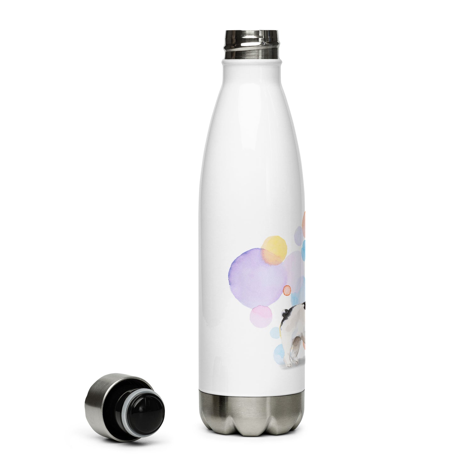 Black & White French Bulldog Stainless Steel Water Bottle