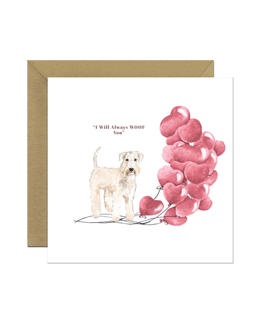 I will always WOOF You, Wheaten Terrier Valentine's Card