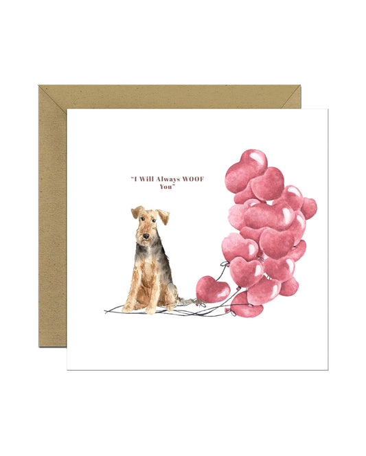 I will always WOOF You, Welsh Terrier Valentine's Card