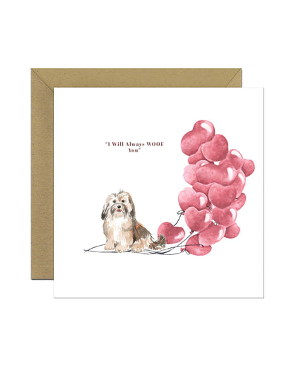 I will always WOOF You, Havanese Valentine's Card