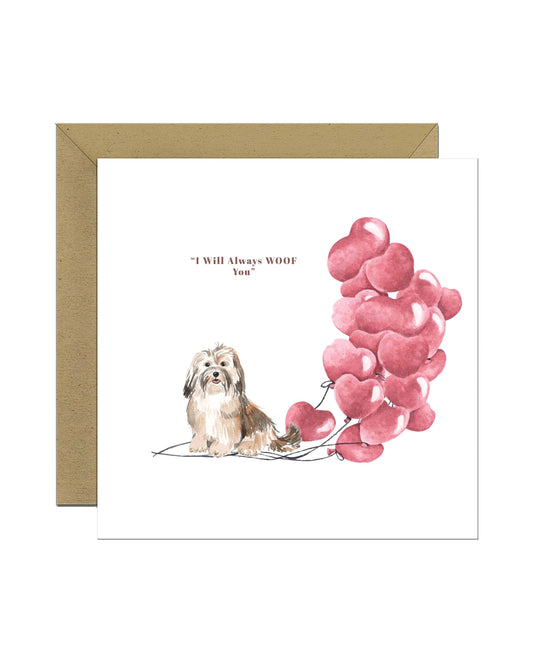 I will always WOOF You, Havanese Valentine's Card