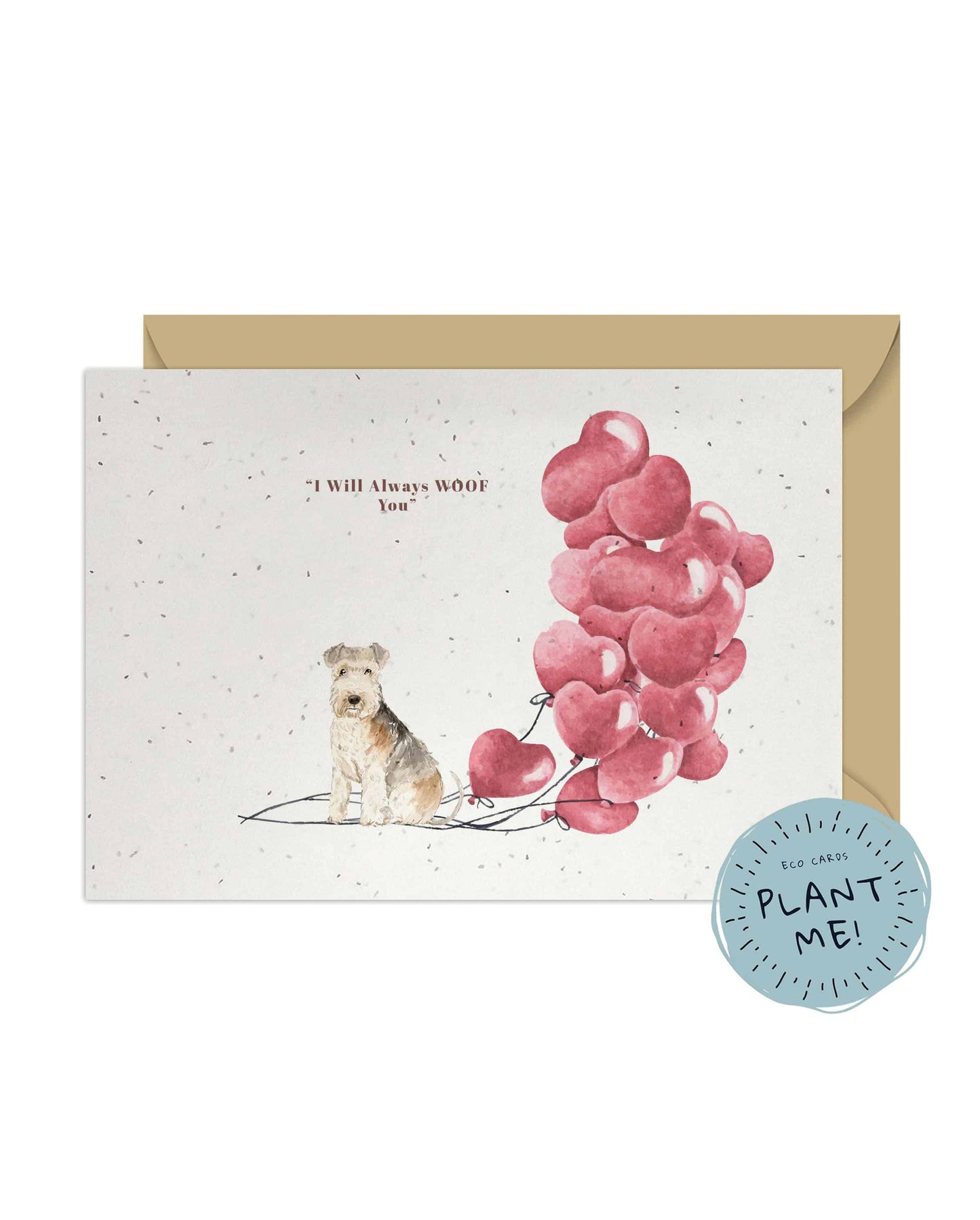 I will always WOOF You, Lakeland Terrier Valentine's Card