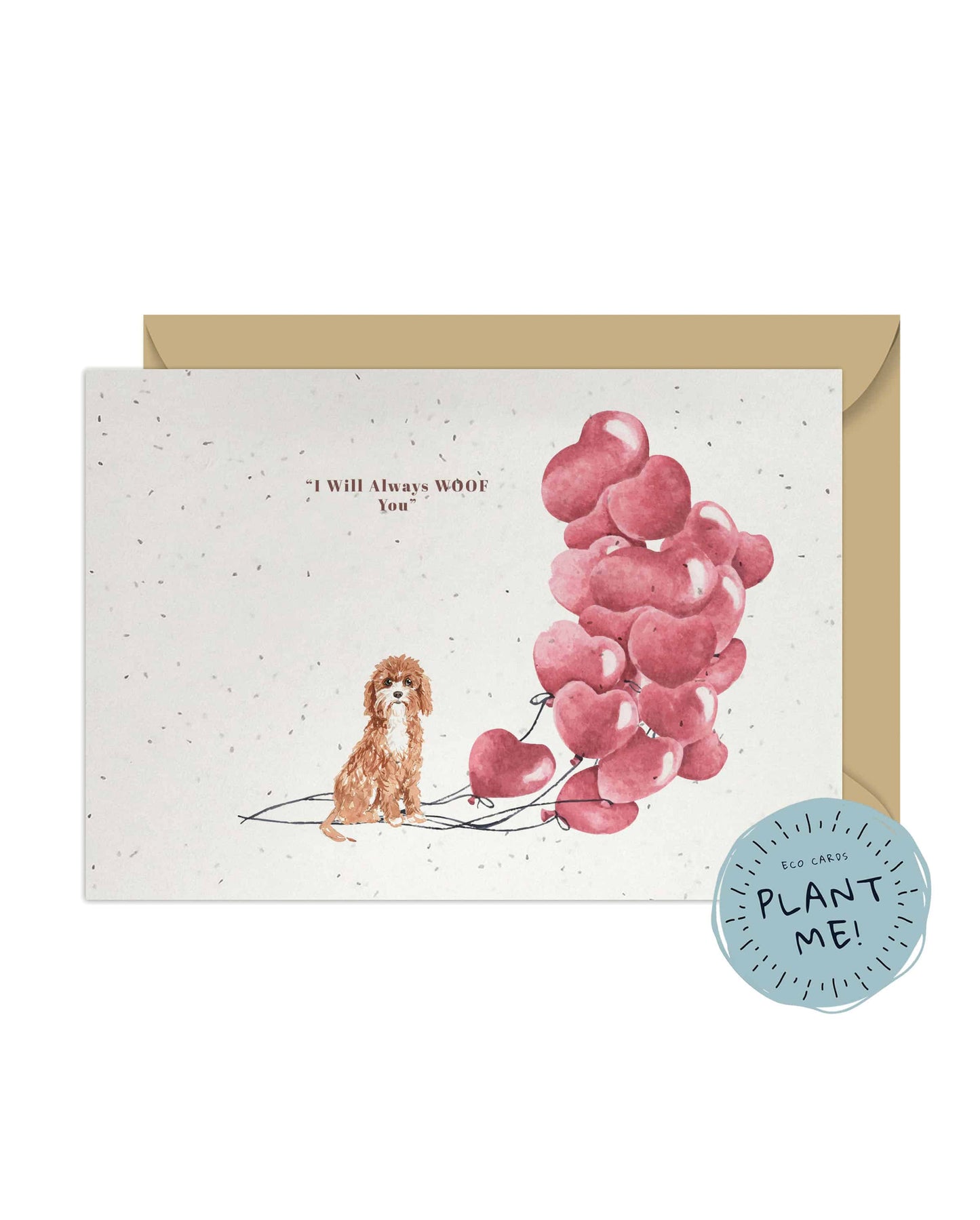 I will always WOOF You, Cavapoo Valentine's Card