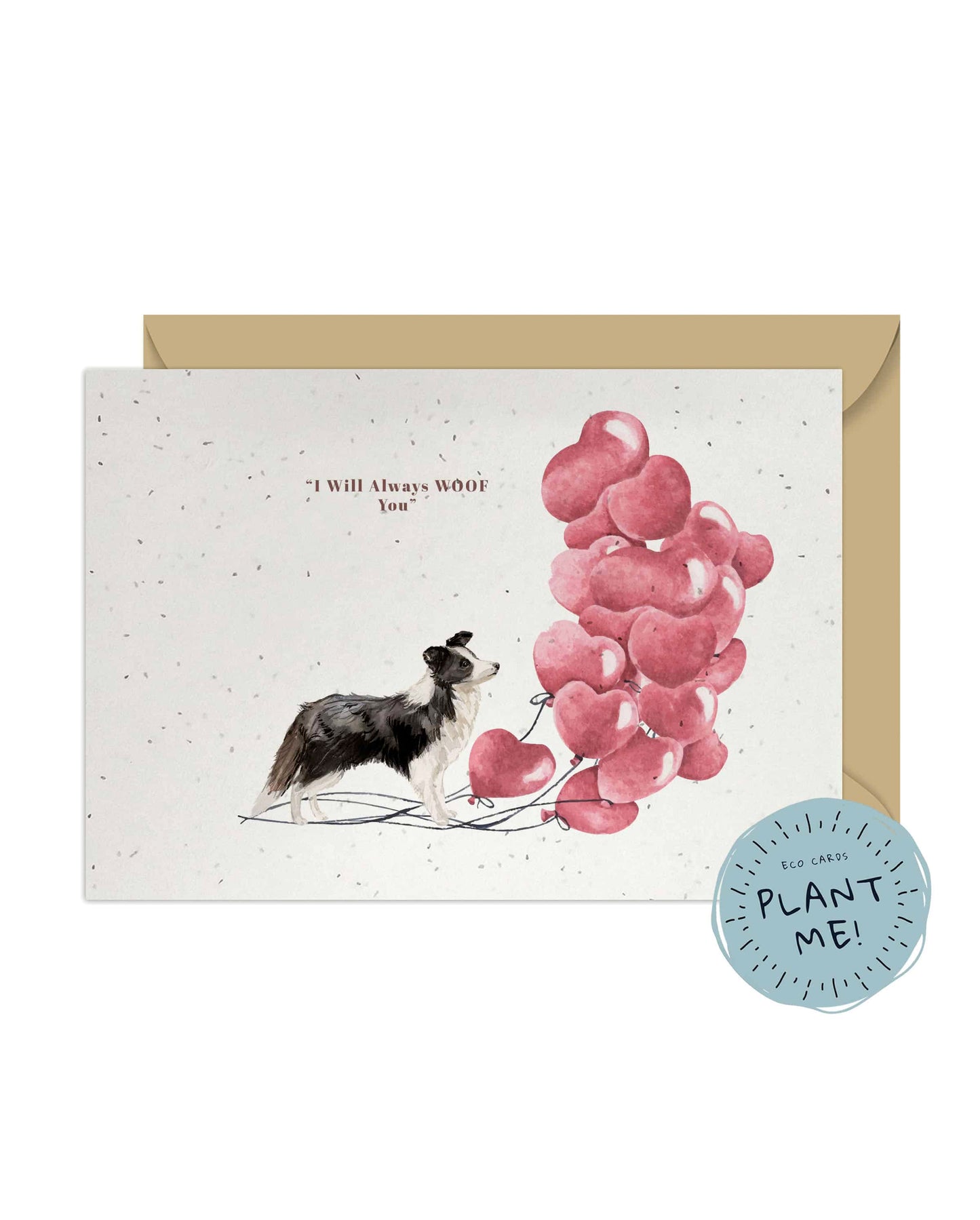 I will always WOOF You, Border Terrier Valentine's Card