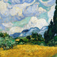 Wheat Field with Cypresses by Van Gogh Premium Pillow